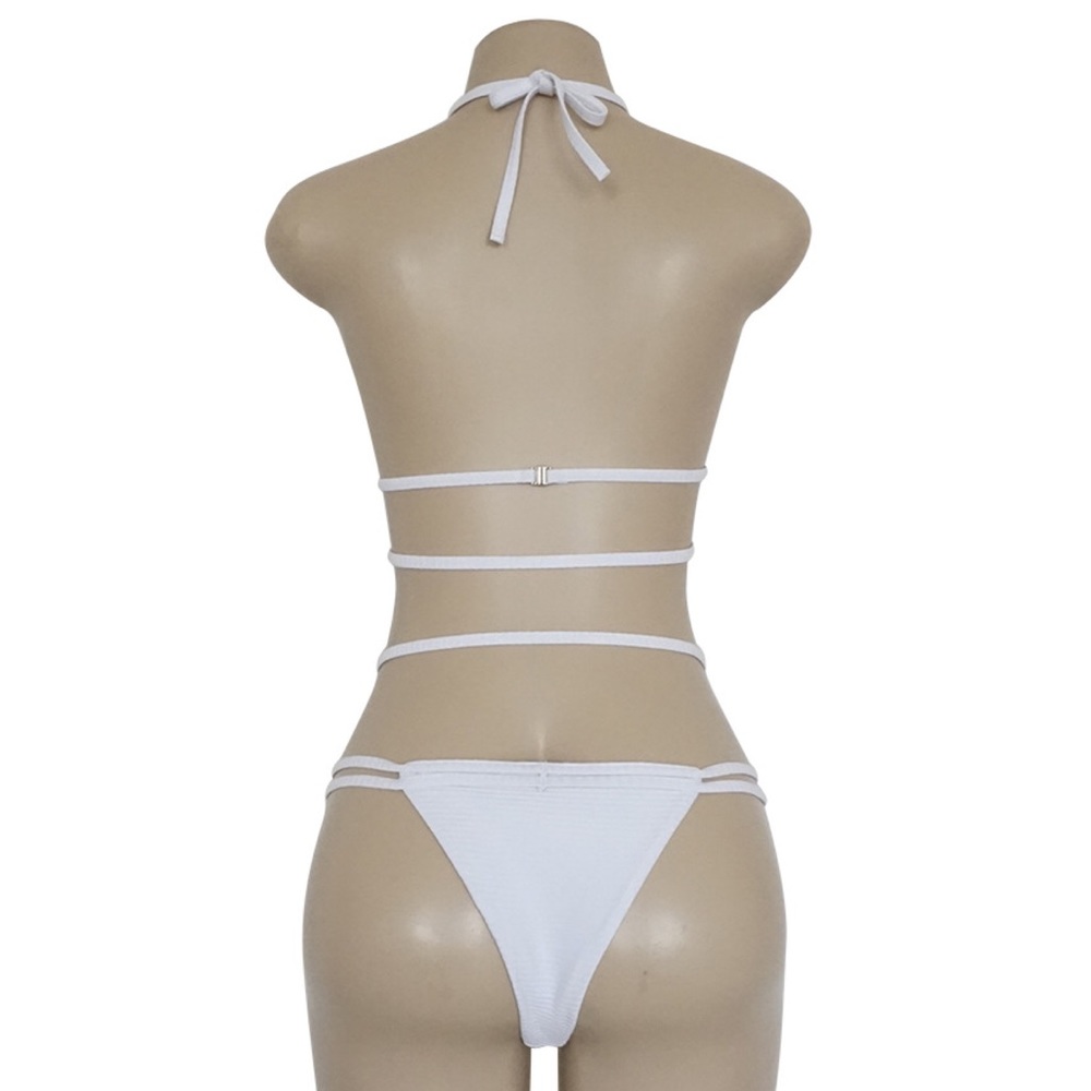 👒👒Wonderful Girl is Sexy White Swimsuit - Picture 7 of 8